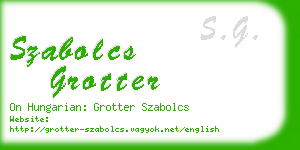 szabolcs grotter business card